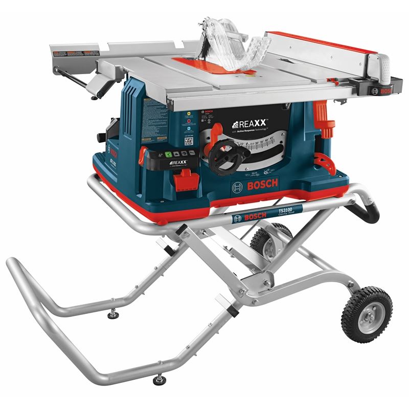 Bosch | GTS1041A-09 10 In. REAXXe Jobsite Table Saw with Gravity-Rise Wheeled Stand