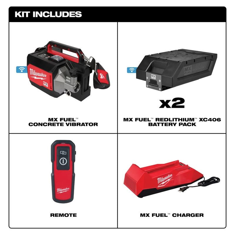 Milwaukee MXF370-2XC Concrete Vibrator Kit
