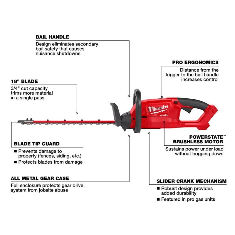 Milwaukee 3001-20 M18 FUEL 18in Hedge Trimmer