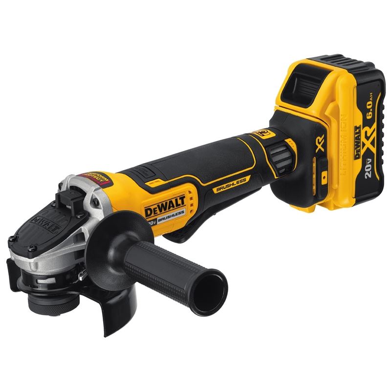 DEWALT DCG413R2 4.5 in. 20V MAX* XRÂ® Paddle Switch Small Angle Grinder Kit with Kickback Brake