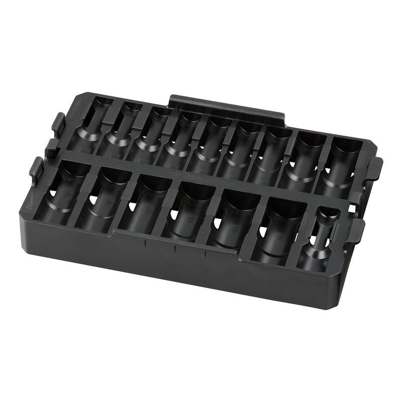 Milwaukee 49-66-6833 Impact Socket 1/2in Dr 16PC MM TRAY ONLY