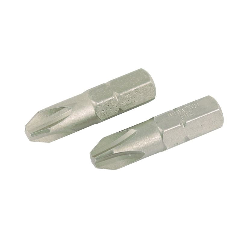 Wiha Phillips Insert Bit 5/16in Drive #2 Pack of 2 Bits