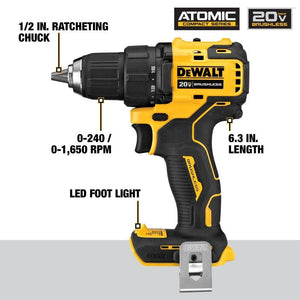 DEWALT DCK489D2 ATOMIC 20V MAX Brushless Cordless 4-Tool Combo Kit