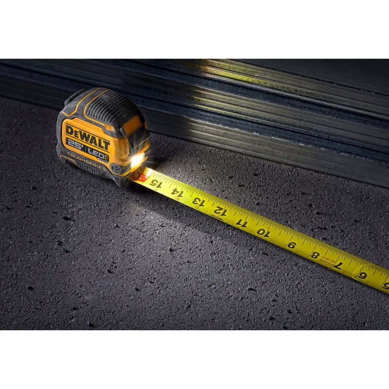 DEWALT DWHT35625S TOUGHSERIES 25 FT Lighted Tape Measure
