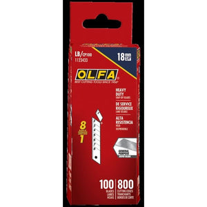 OLFA LB/CP100 18mm Snap Blades, 100pk