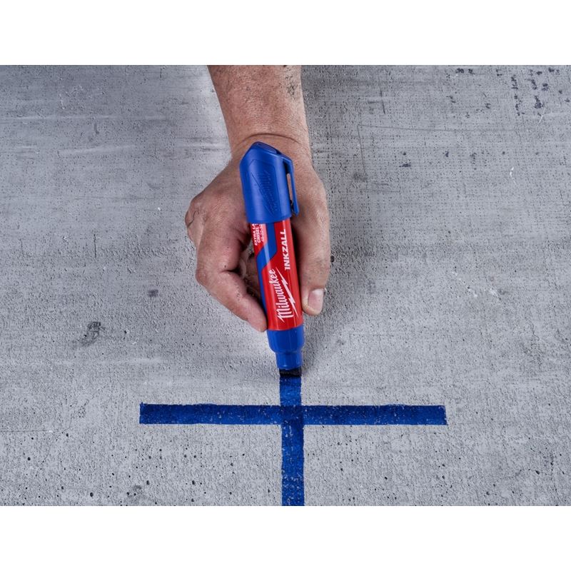 Milwaukee 48-22-3267 Blue INKZALL Extra Large Chisel Tip Jobsite Markers