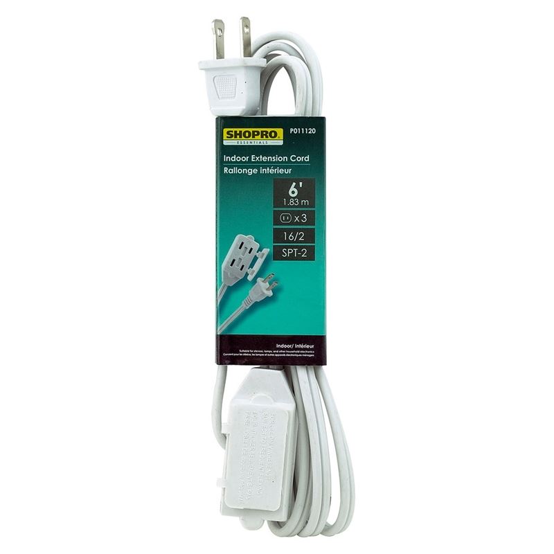 ROK 6ft 3-Outlet Extension Cord