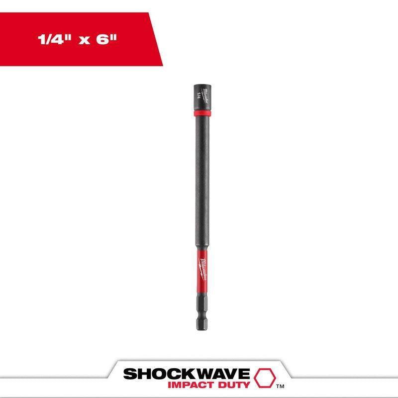 Milwaukee 49-66-4582 SHOCKWAVE Impact Duty 1/4in x 6in Magnetic Nut Driver