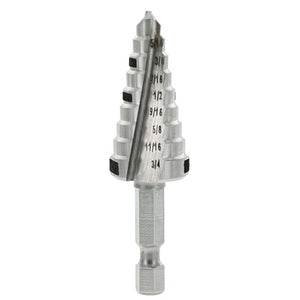 Diablo 3/8 in. â€‘ 3/4 in. 9 Step Impact Step Drill Bit