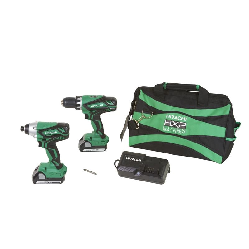 Hitachi KC18DGL 18V Li-Ion Driver Drill & Impact Driver Combo Kit
