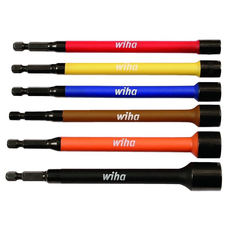Wiha Color Coded Magnetic Nut Setters 6-Piece