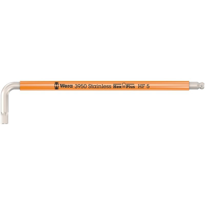 Wera 05022695001 3950 Spkl Multicolour Hf L-Key, Metric, Stainless Steel, With Holding Function, 5 X 154 Mm