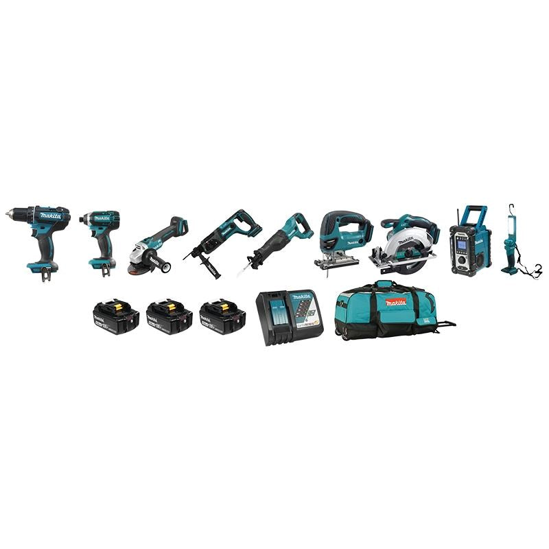 Makita DLX9004M 18V (4.0 Ah) LXT 9 Tool Combo Kit
