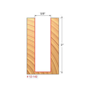 Freud | 12-142 5/8 (Dia.) Double Flute Straight Bit (Double Grind)