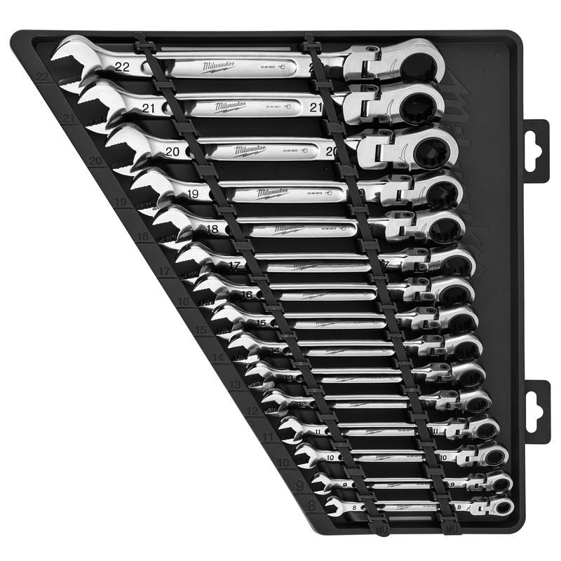 Milwaukee 48-22-9513 15pc Metric Flex Head Ratcheting Combination Wrench