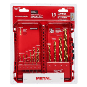 Milwaukee 48-89-0011 THUNDERBOLT Titanium Drill Bit Set - 14PC