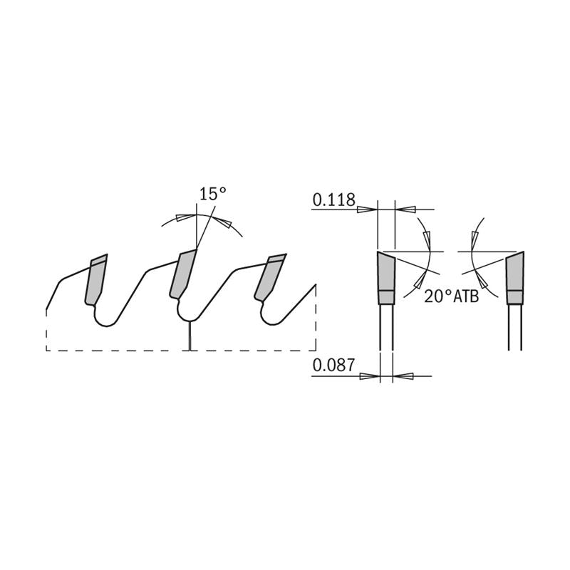 CMT 252.072.12 12 in Fine Finsh Saw Blade - 80T