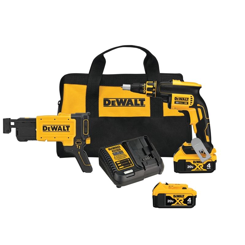 DEWALT DCF620CM2 Drywall Screw Gun Kit with Collated Drywall Screwgun Attachment