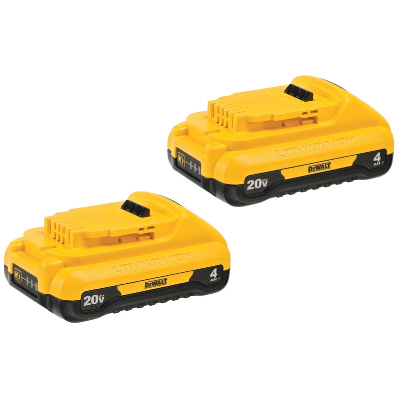 DEWALT DCB240-2 20V MAX* 4.0Ah Compact Lithium Ion Battery (2 PK)
