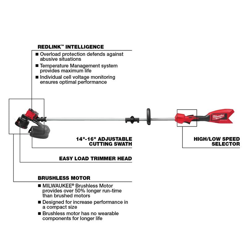 Milwaukee - 2828-20 - M18 Brushless String Trimmer (Tool-Only)