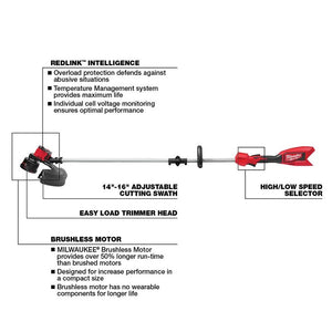 Milwaukee - 2828-20 - M18 Brushless String Trimmer (Tool-Only)
