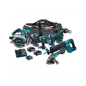 Makita DK0179G701 40V max XGT Li-Ion Cordless 7 Tool Combo Kit (4.0 Ah x2)