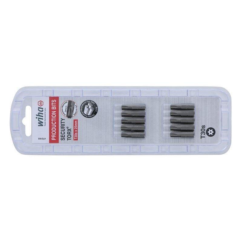 Wiha Security Torx Insert Bit T30s Pack of 10 Bits