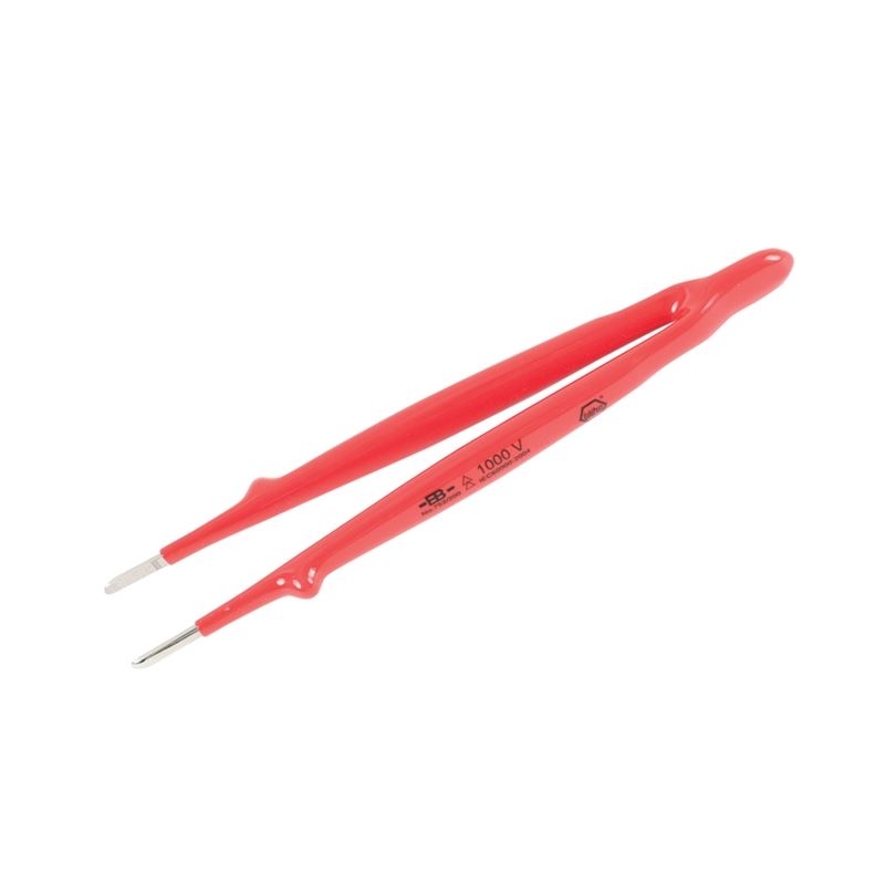 Wiha Insulated Straight Blunt Tip Tweezers 8in
