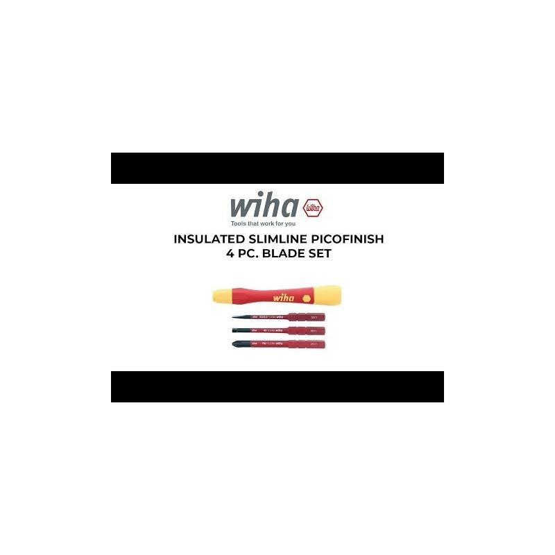 Wiha Insulated SlimLine Picofinish 4 pc. Blade Set