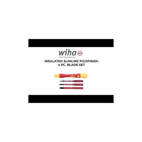 Wiha Insulated SlimLine Picofinish 4 pc. Blade Set