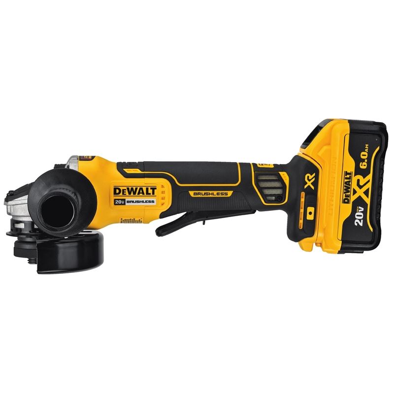 DEWALT DCG413R2 4.5 in. 20V MAX* XRÂ® Paddle Switch Small Angle Grinder Kit with Kickback Brake
