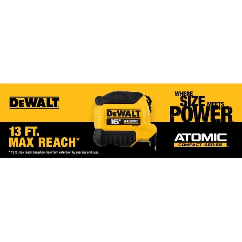 DEWALT DWHT38116S 16ft Tape Measure - Atomic Compact Series