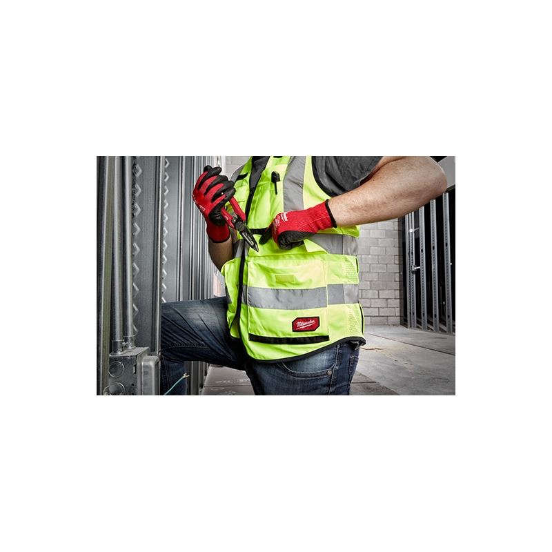 Milwaukee 48-73-5092 High Visibility Orange Performance Safety Vest - L/XL (CSA)