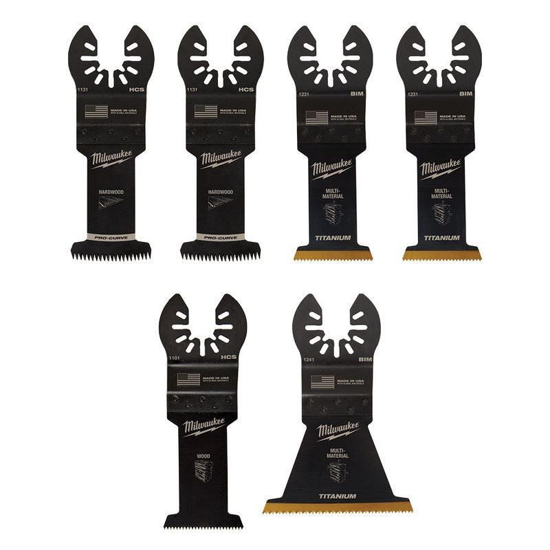 Milwaukee 49-10-9112 OPEN-LOK 6pc Multi-Tool Blade Kit