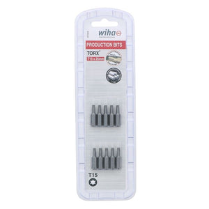 Wiha Torx Insert Bit T15 x 25mm Pack of 10 Bits