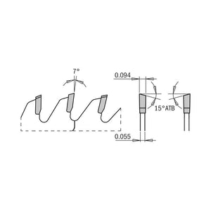 CMT 253.060.08 8-1/2 in Sliding Fine Finsh Saw Blade - 60T