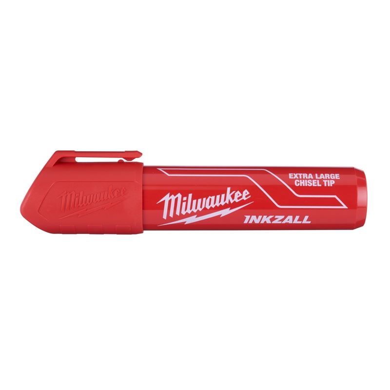 Milwaukee 48-22-3266 Red INKZALL Extra Large Chisel Tip Jobsite Markers