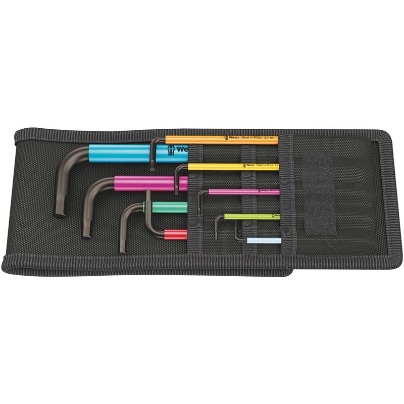WERA 950/9 Hex-Plus Multicolour Imperial 1 L-key set, imperial, BlackLaser, 9 pieces
