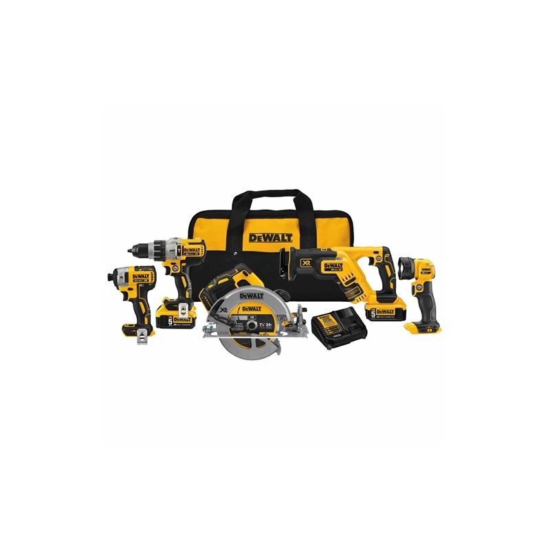 DEWALT DCK594P2 20V MAX* XRÂ® 5-TOOL COMBO KIT