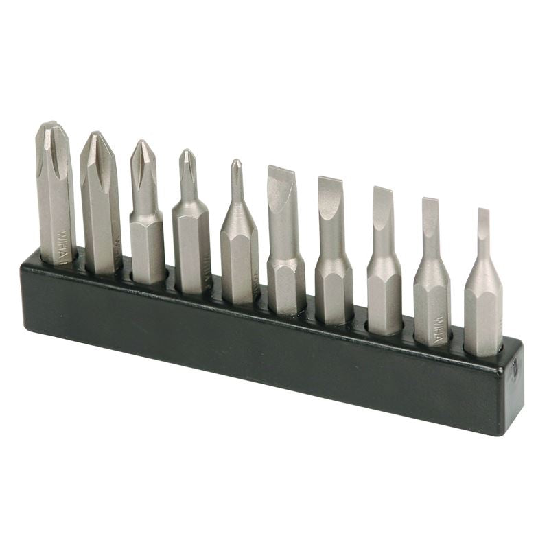 Wiha Micro Bit Slotted and Phillips 10 Pack