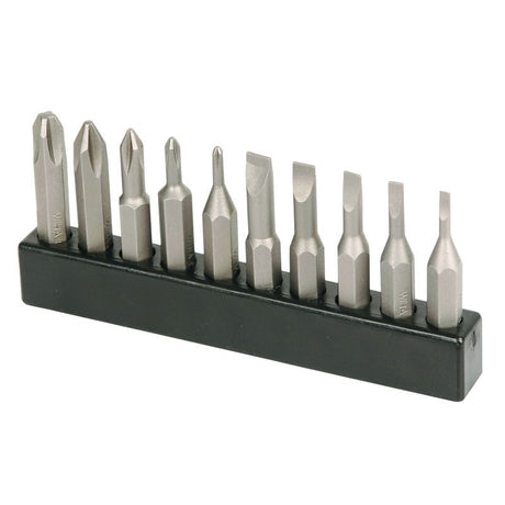 Wiha Micro Bit Slotted and Phillips 10 Pack