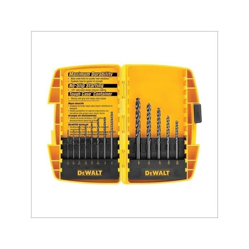 DW1163 13-Pc. Black Oxide Drill Bit Set