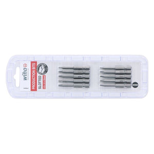 Wiha Slotted Power Bit 4.0 x .8 x 50mm Pack of 10 Bits