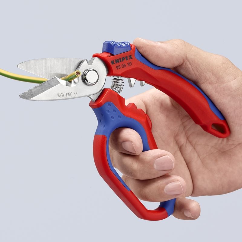 KNIPEX 95 05 20 US  6- 1/4in Angled Electricians' Shears
