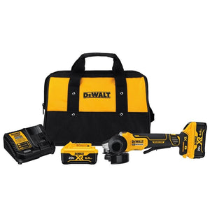 DEWALT DCG413R2 4.5 in. 20V MAX* XRÂ® Paddle Switch Small Angle Grinder Kit with Kickback Brake
