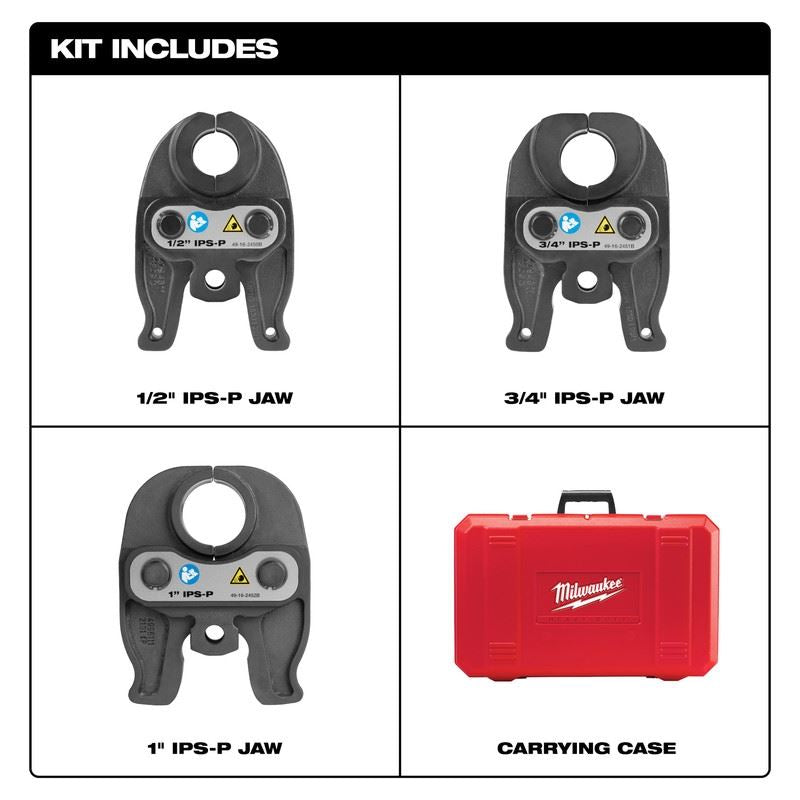 Milwaukee 49-16-2496 1/2in - 1in IPS-P Press Jaw Kit For M12 FORCE LOGIC Press Tools