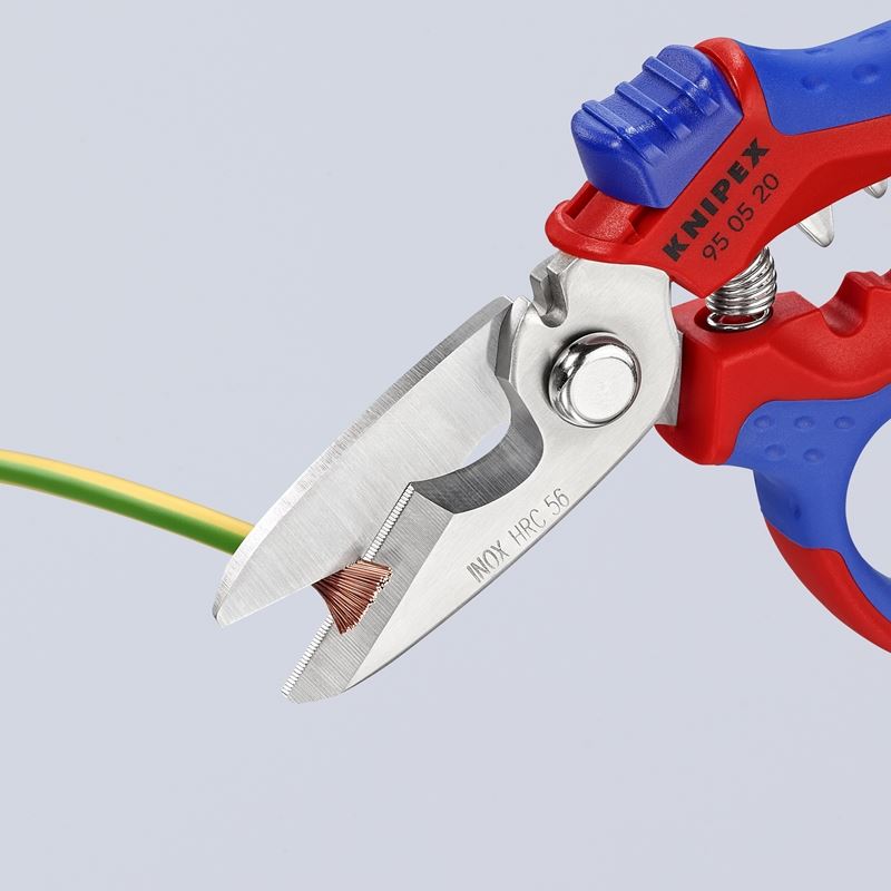 KNIPEX 95 05 20 US  6- 1/4in Angled Electricians' Shears
