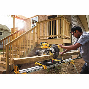 DEWALT Flexvolt DHS790AT2 12"(305mm) 120V Max* Double Bevel Sliding Compound Miter Saw Kit with CUTLINE(TM) Blade Positioning System (Includes 120V adapter, 2 batteries, and dual port fast charger)