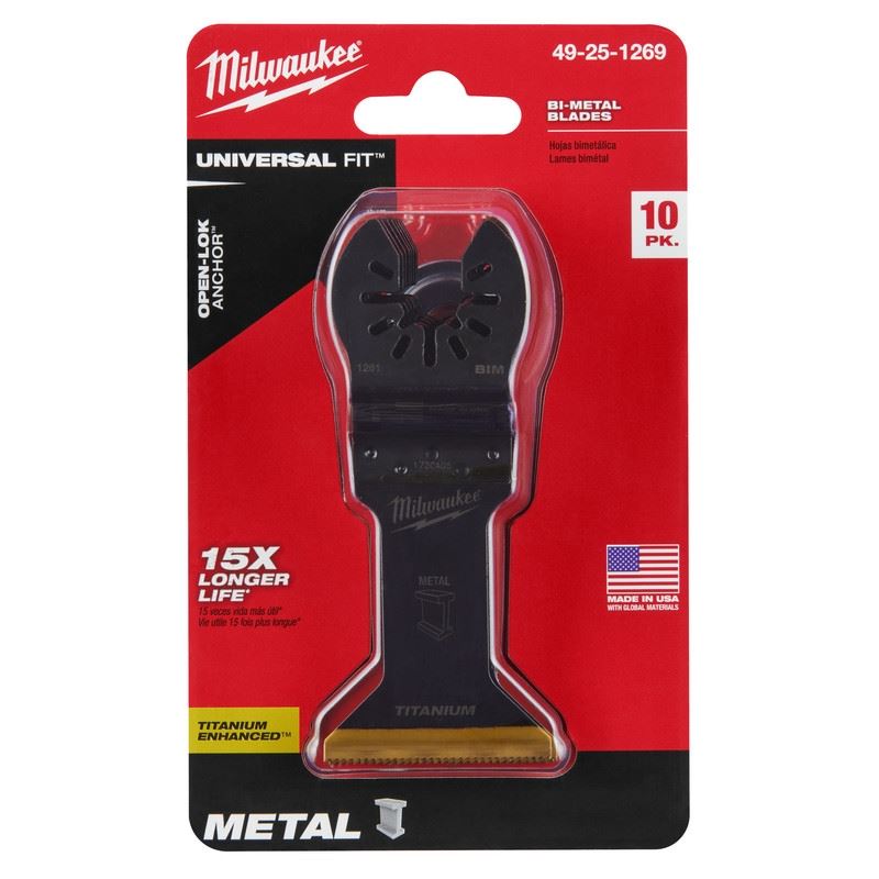 Milwaukee 49-25-1269 OPEN-LOK 1-3/4 in Titanium Enhanced Bi-Metal Metal Blades 10 Pk