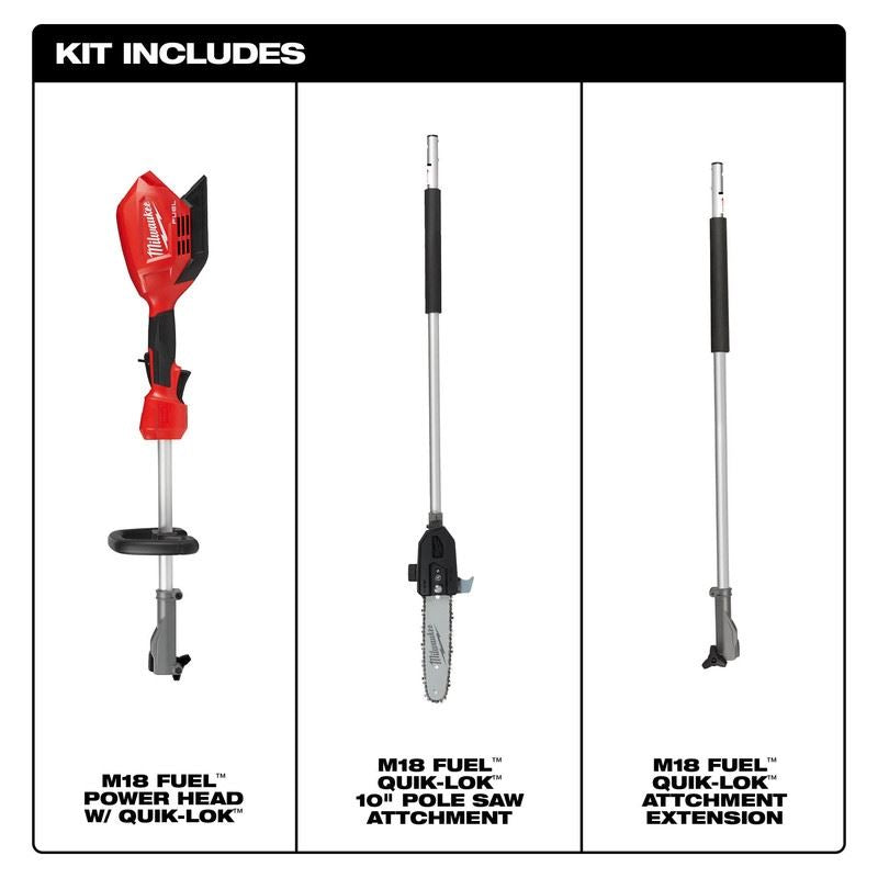 Milwaukee 2825-20PS M18 FUEL 10in Pole Saw w/ QUIK-LOK